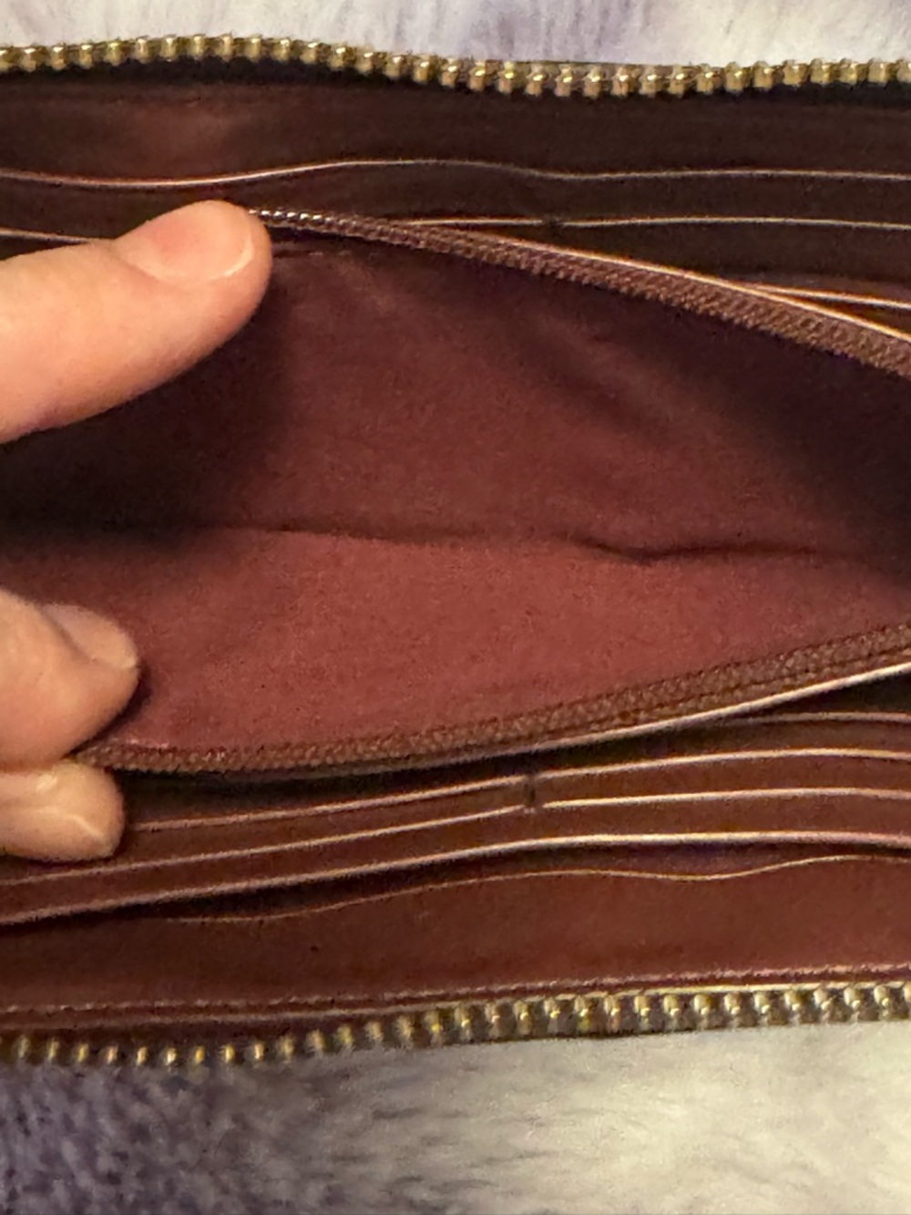 Coach Black Floral Zip-Around Wallet with Red Rose Accents - Picture 3 of 6